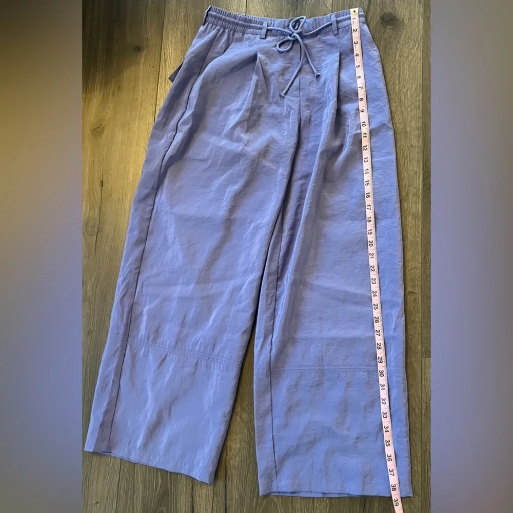 NWT Maeve Anthropologie Wide-Leg Track Pants Purple Size Small Petite - Picture 10 of 12